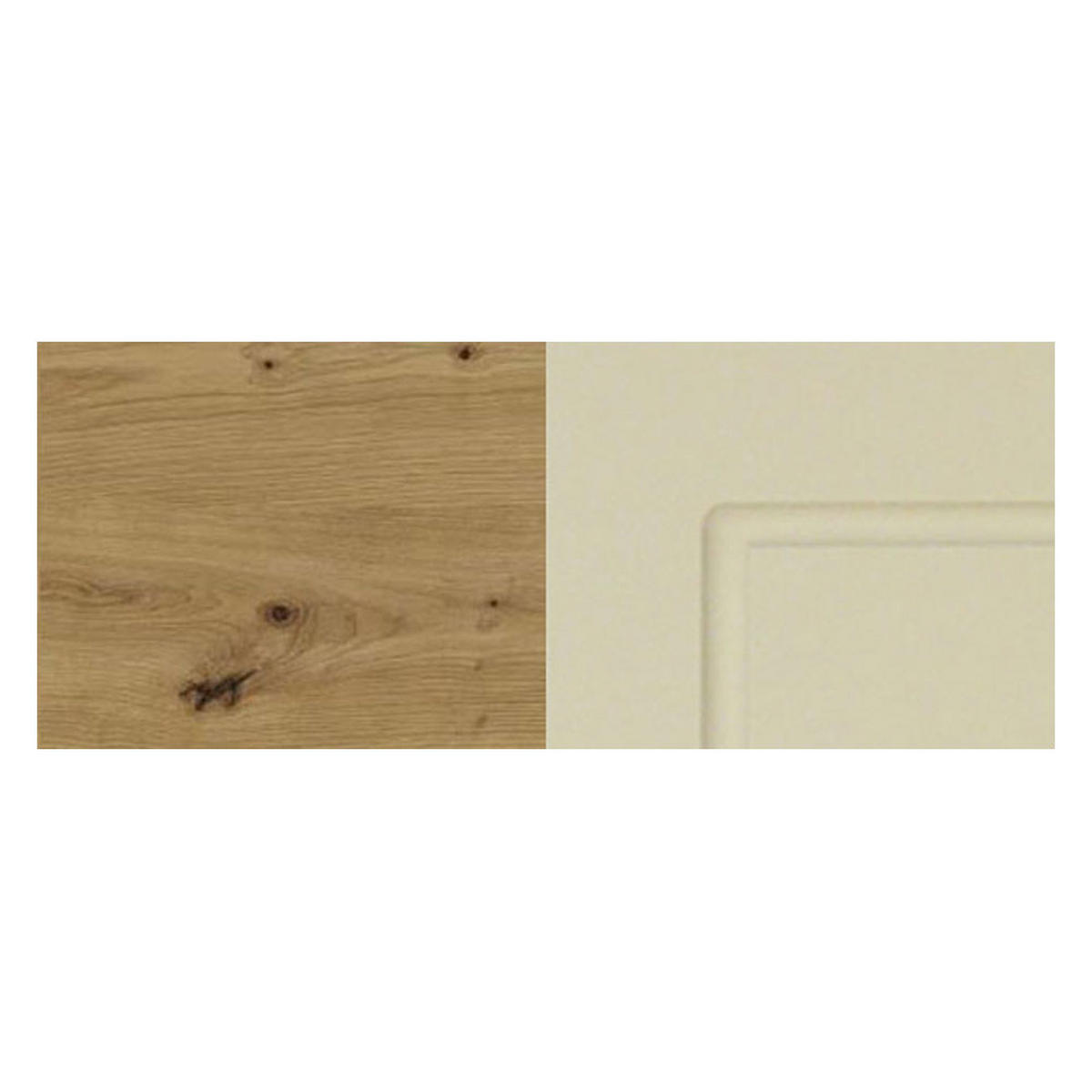 KÜCHENUNTERSCHRANK Kvantum D1D/50 Vanille Matt / Eiche Artisan Matt 50 / 50 / 82cm - Creme/Eiche Artisan, Holz/Holzwerkstoff (50/82/50cm) - Feldmann-Wohnen