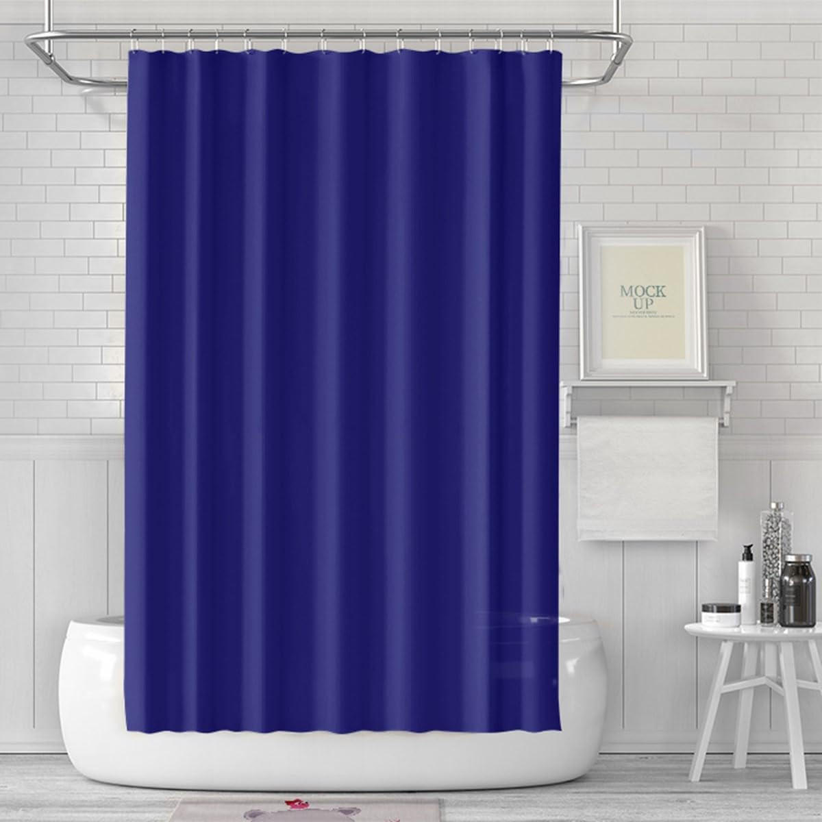 DUSCHVORHANG Farbe schimmelresistent Kunststoff mit Haken Badezimmer - Blau, Kunststoff (180/180cm) - MCBOSON