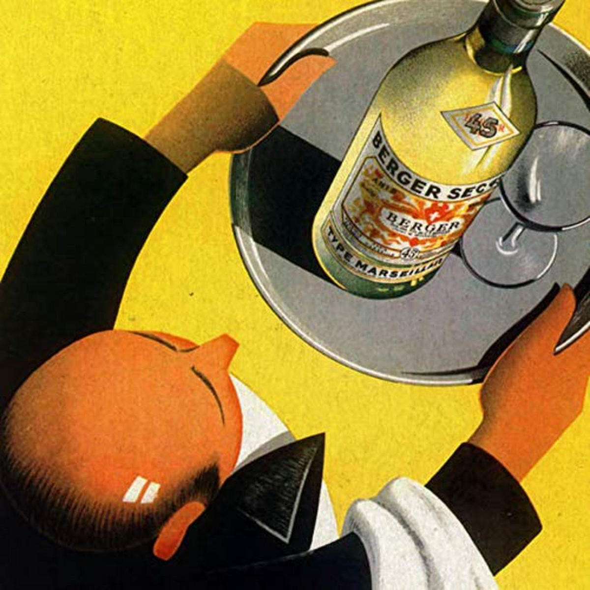 POSTER Set mit 4 Alte Ankündigungen Tabak Jahrgang A3 Schwarzer Rahmen - Schwarz, Papier (29.7/3cm) - Nacnic