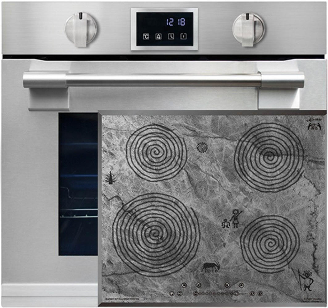 BACKOFEN-SET Einbau-Backofen 60 cm EH 6339+KCT 6705 FI Ära Induktions-Kochfeld 60 cm - Silberfarben, Metall (59.4/59.4/57.5cm) - Kaiser Küchengeräte