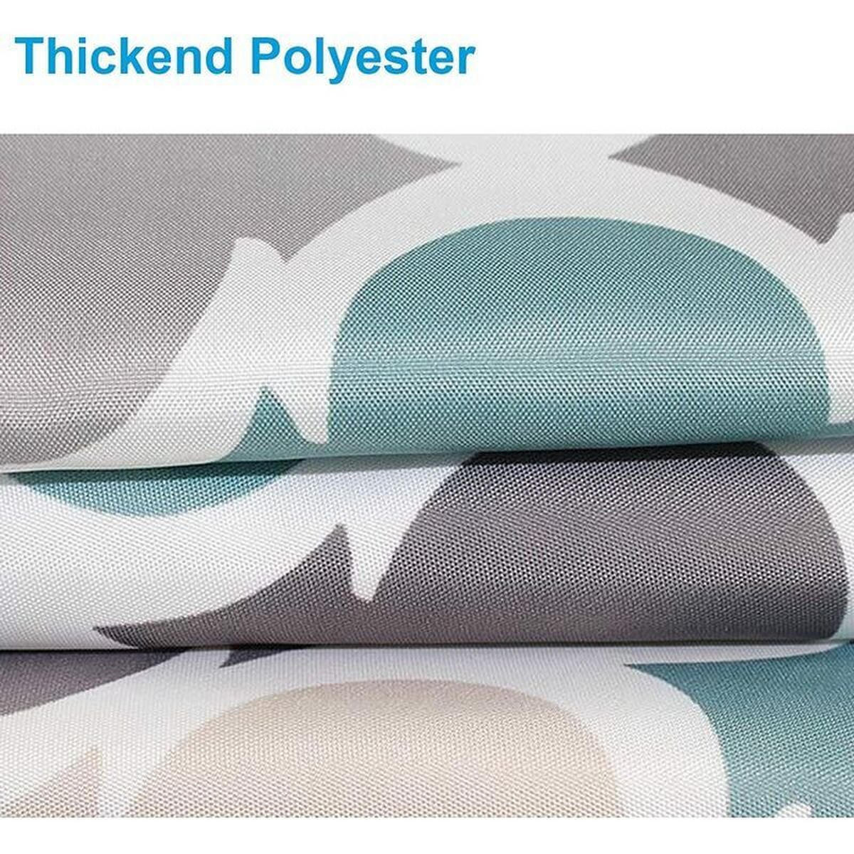 DUSCHVORHANG schimmelresistent Badezimmer Stoff Polyester mit Haken maschinenwaschbar Muster Blau - Multicolor, Textil (180/180cm) - MCBOSON