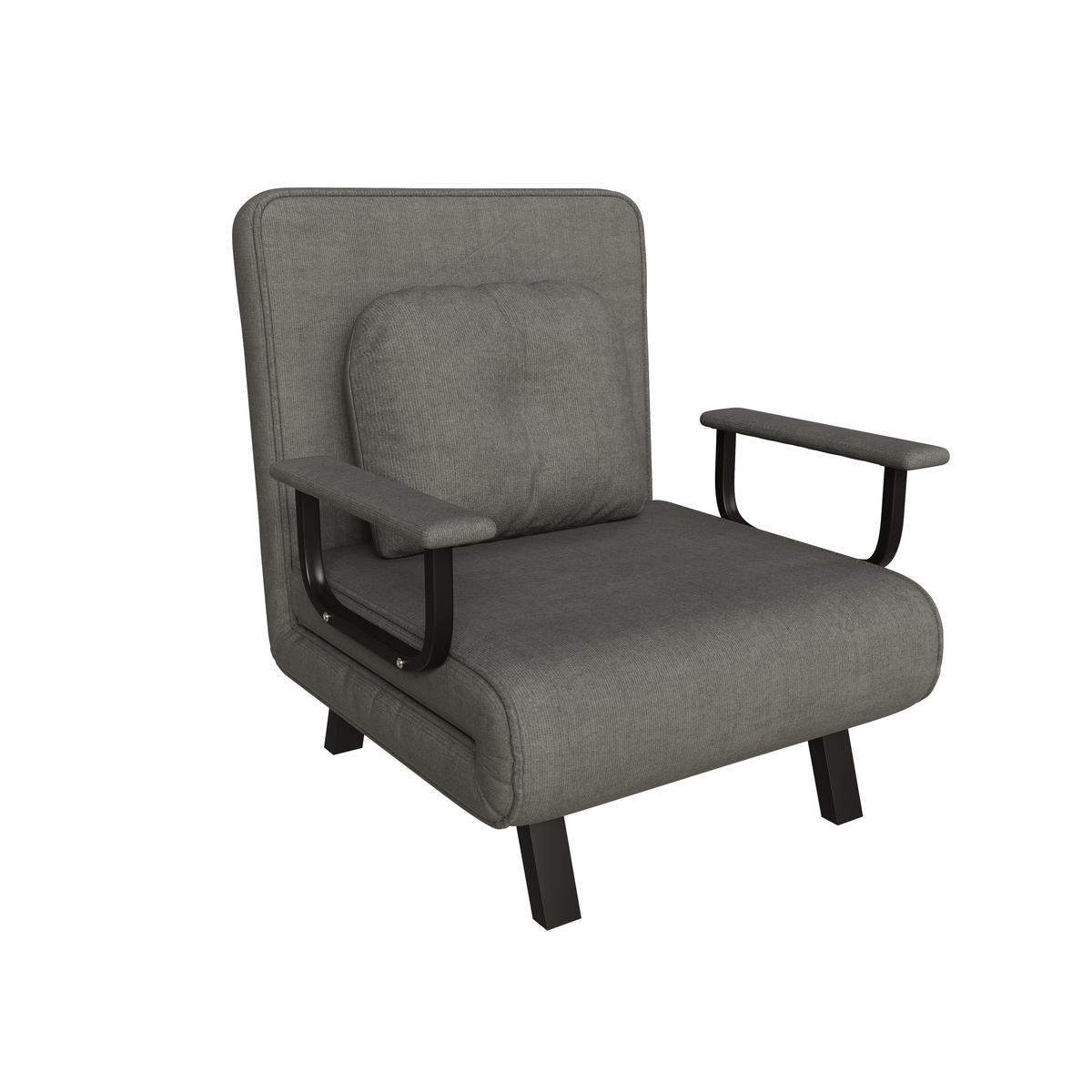 SCHLAFSESSEL 5-fach verstellbar und Liegefunktion, DE-42425, Grau - Grau, Metall (60/79/60cm) - ComfortXL