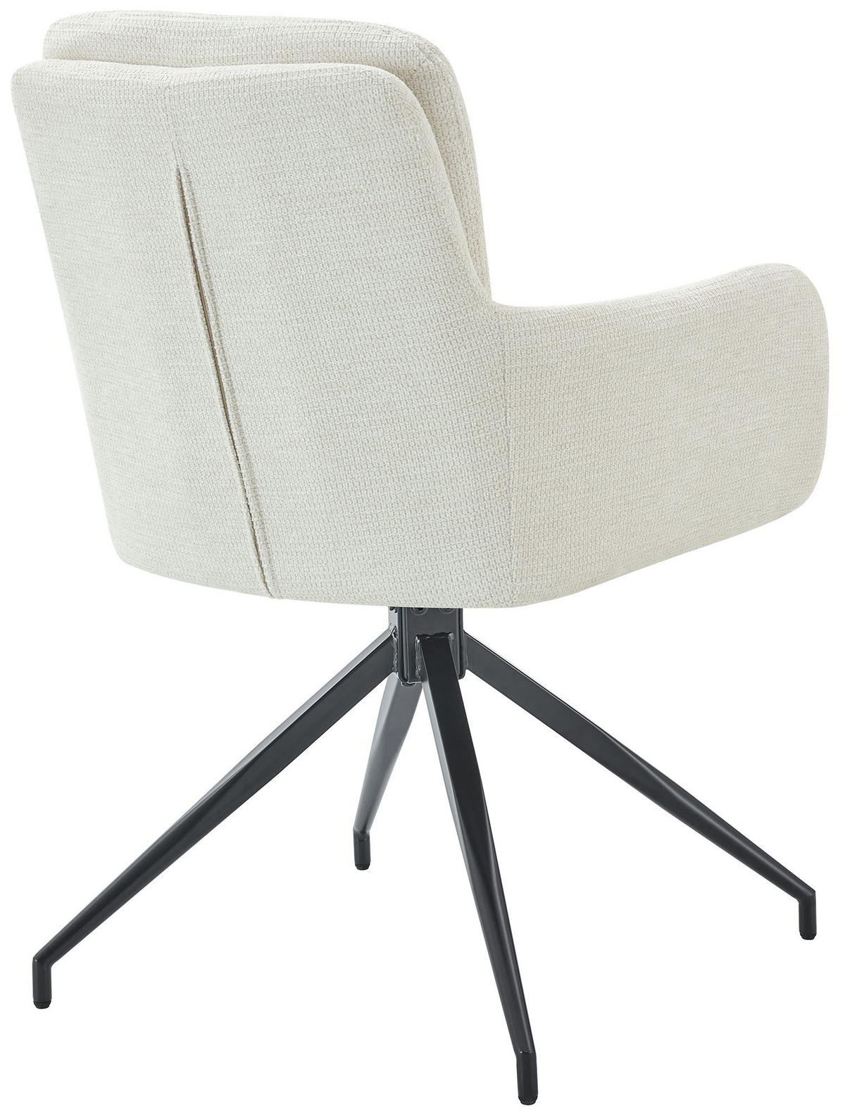 ESSZIMMERSTUHL Stoff Creme - Creme/Schwarz, Textil/Metall (58/85/63cm) - CLP