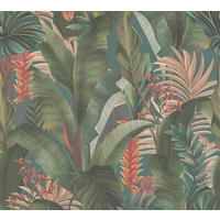 VLIESTAPETE Bunt 53/1005 cm - Petrol, Textil (53/1cm) - KUNSTLOFT