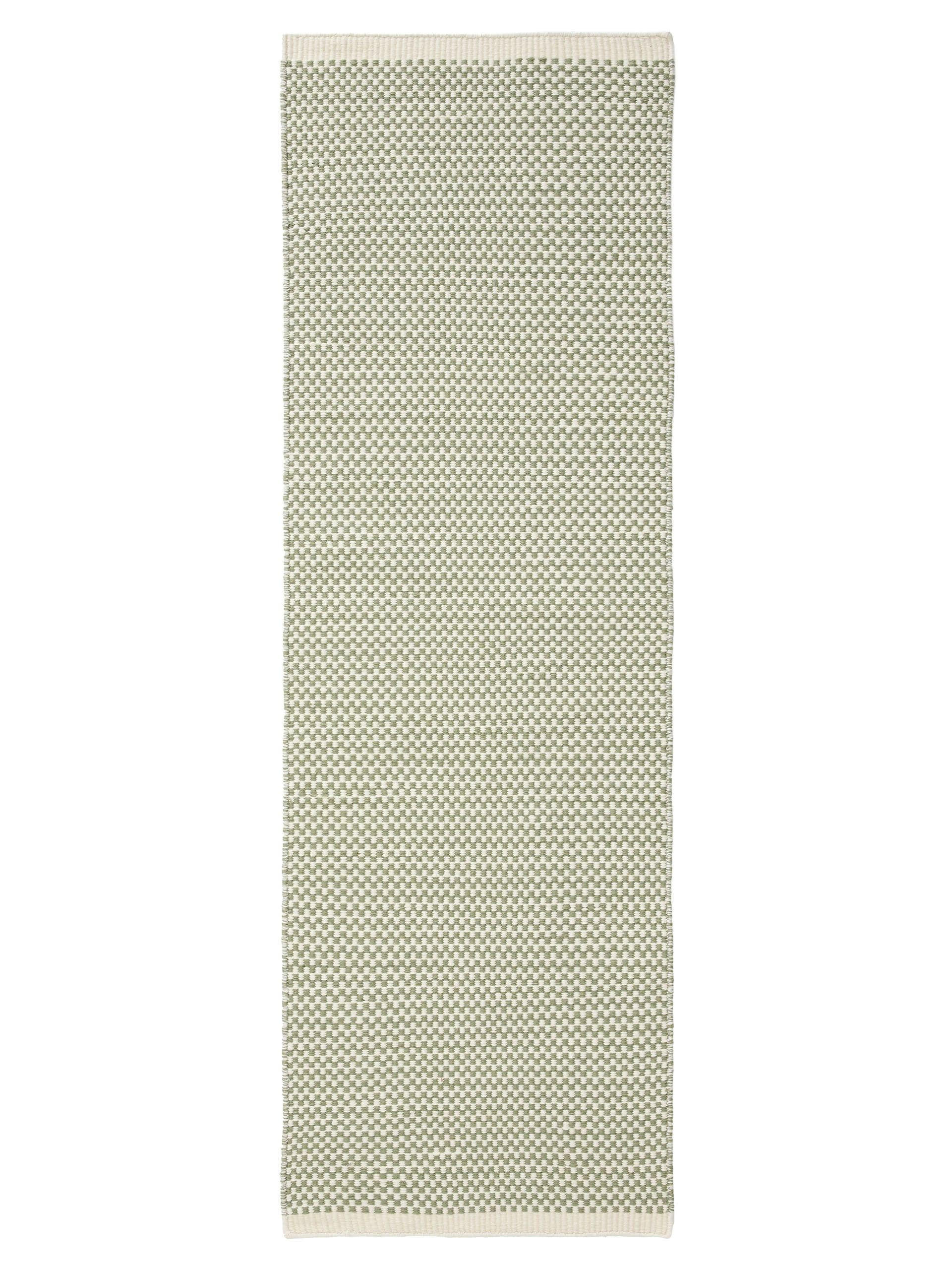 WOLLTEPPICH-LÄUFER Laura handgewebt 80/250 cm - Grün, Naturmaterialien/Textil (80/250cm) - benuta Pure
