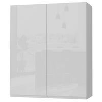 HÄNGESCHRANK Florence W4/80 Grau / RAL 9003 signalweiß HG 80 / 32,5 / 96cm - Weiß Hochglanz/Grau, Holz/Holzwerkstoff (80/96/32.5cm) - Feldmann-Wohnen