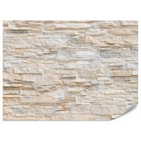 FOTOTAPETE für Wohnzimmer Beige Ziegel Rustikal Wand 300x210 - Beige/Braun, Papier (300/210cm) - Muralo