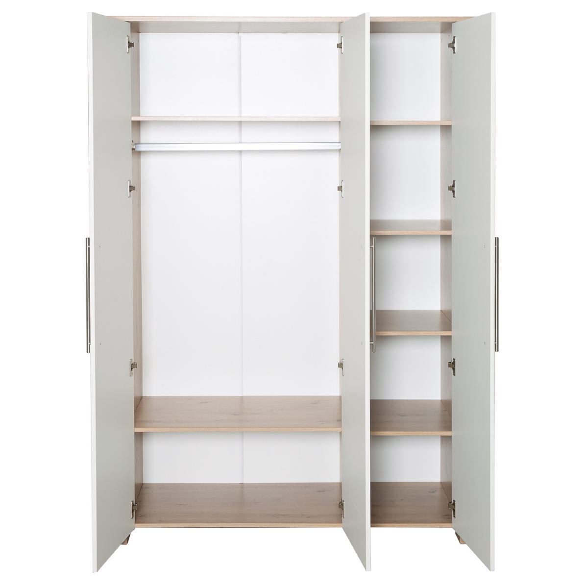 KLEIDERSCHRANK Malo - Weiß, Holzwerkstoff (118/190/52cm) - Roba