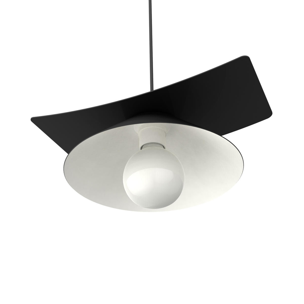 HÄNGELEUCHTE Miller D25 - Schwarz, Metall (25/34/10cm) - Lumicom