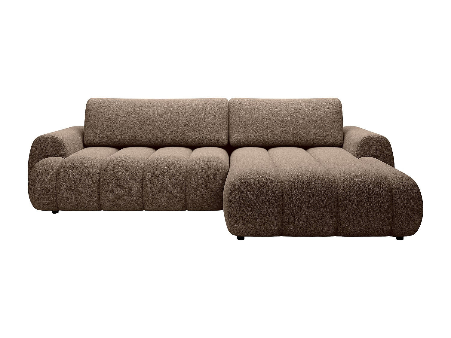 SCHLAFSOFA - 4 Personen - Stoff - Taupe - - Taupe, Textil (272/81/168cm) - Vente-Unique