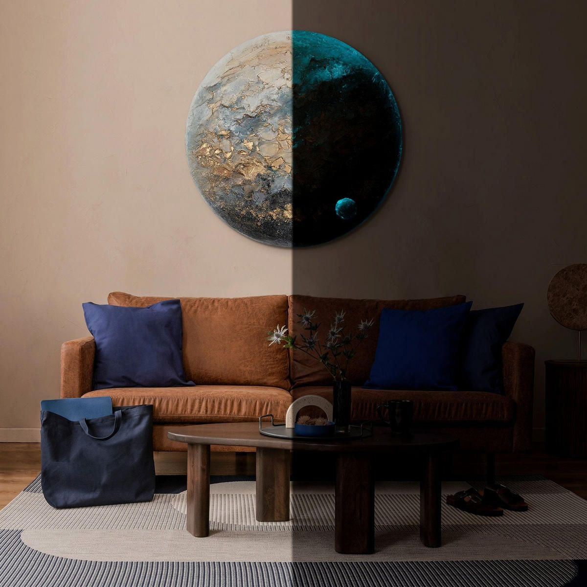 GEMÄLDE Orbis auf Keilrahmen 80 cm - Multicolor, Holz (80/80cm) - YS-art gallery