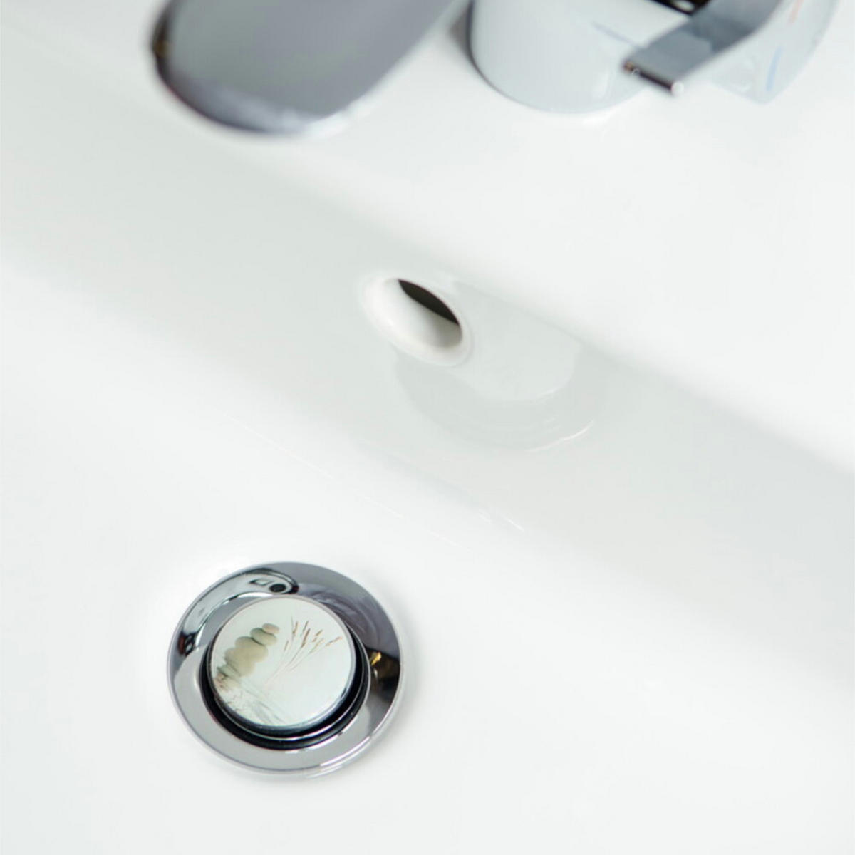 WASCHBECKENSTÖPSEL Balance - Beige, Kunststoff/Metall (4/7/7cm) - Sanilo