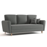 SOFA Hellgrau LILI Ausziehbar - Grau, Naturmaterialen/Textil (229/95/87cm) - Sepro Meble