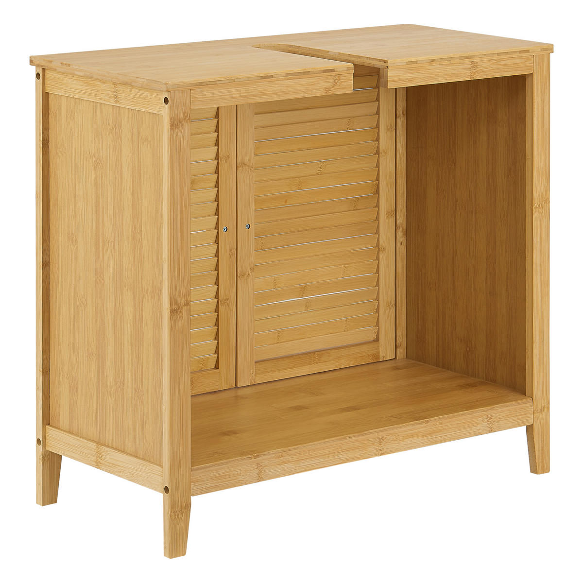 WASCHBECKENUNTERSCHRANK Värmdö - Naturfarben, Holz (67/60/30cm) - [en.casa]
