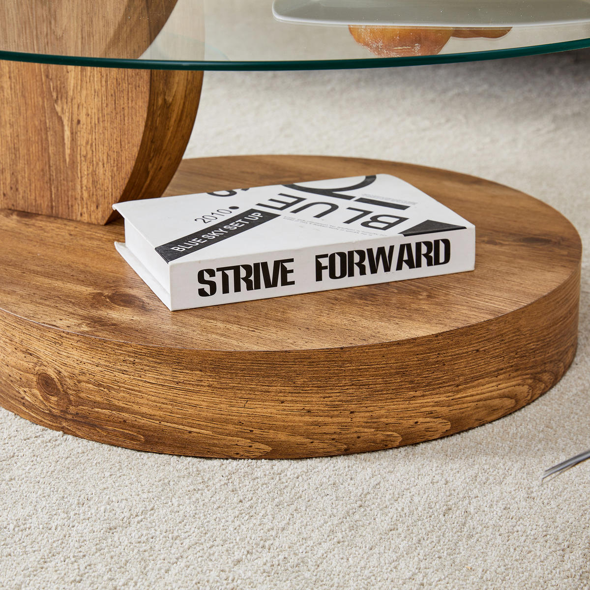 COUCHTISCH 69,8/69,8/49,8 cm Klar aus Holzwerkstoff und Glas mit mehrstufigen Ablageflächen - Klar, Holzwerkstoff (69.8/69.8/49.8cm) - OKWISH