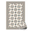 VINYL TEPPICH 150x225 cm Achtzackige Sterne - Beige, Kunststoff (150/225cm) - TULUP