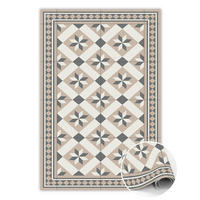 VINYL TEPPICH 150x225 cm Achtzackige Sterne - Beige, Kunststoff (150/225cm) - TULUP