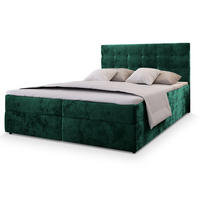 BOXBETT GLOS K 160x200 cm mit Matratze und Topper - Grün - Grün, Holz (160/200cm) - MASSENO