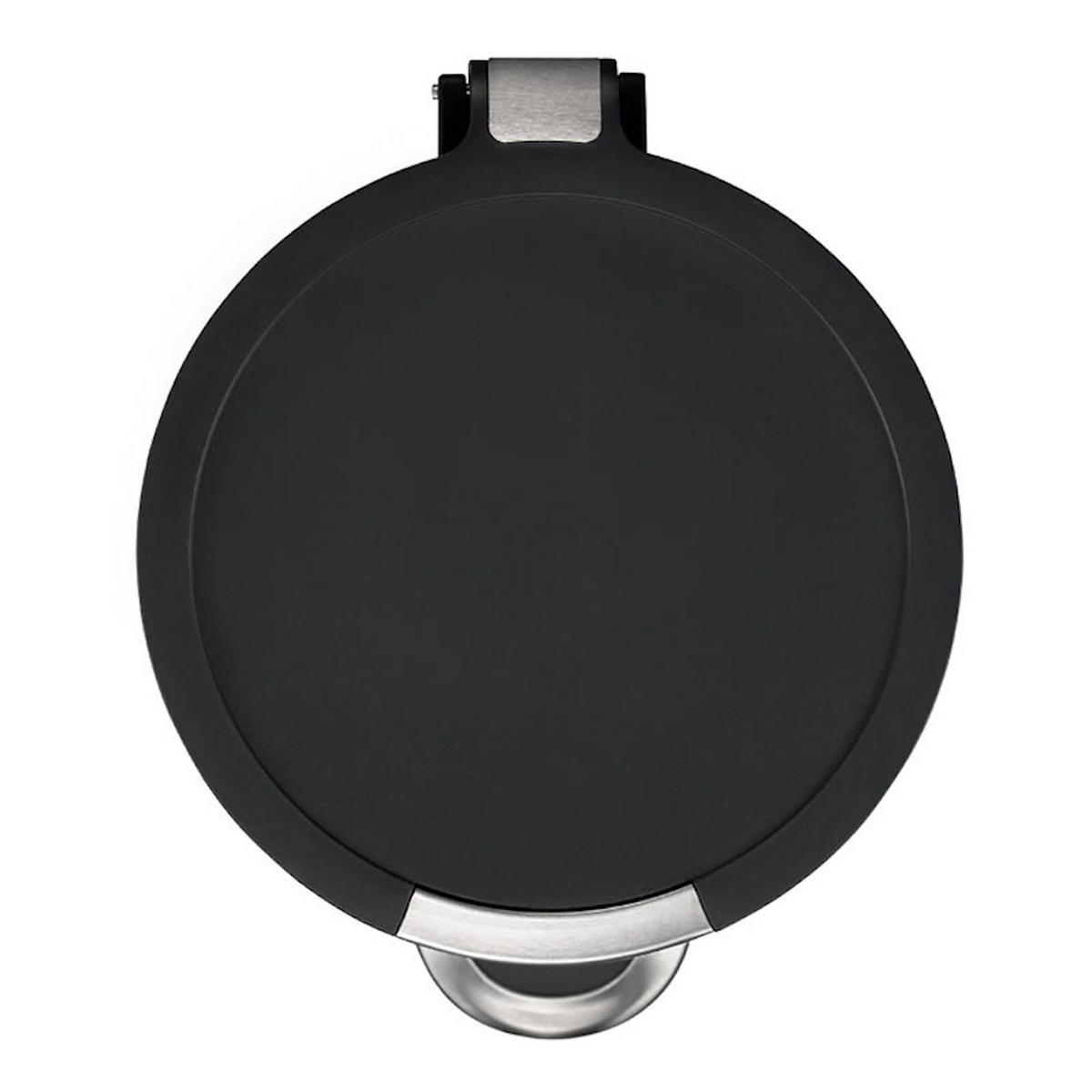 MÜLLEIMER Mit Kunststoffdeckel Mit Edelstahlakzenten 30 Liter Schwarz - Schwarz, Metall (29.2/65/36.6cm) - PROREGAL