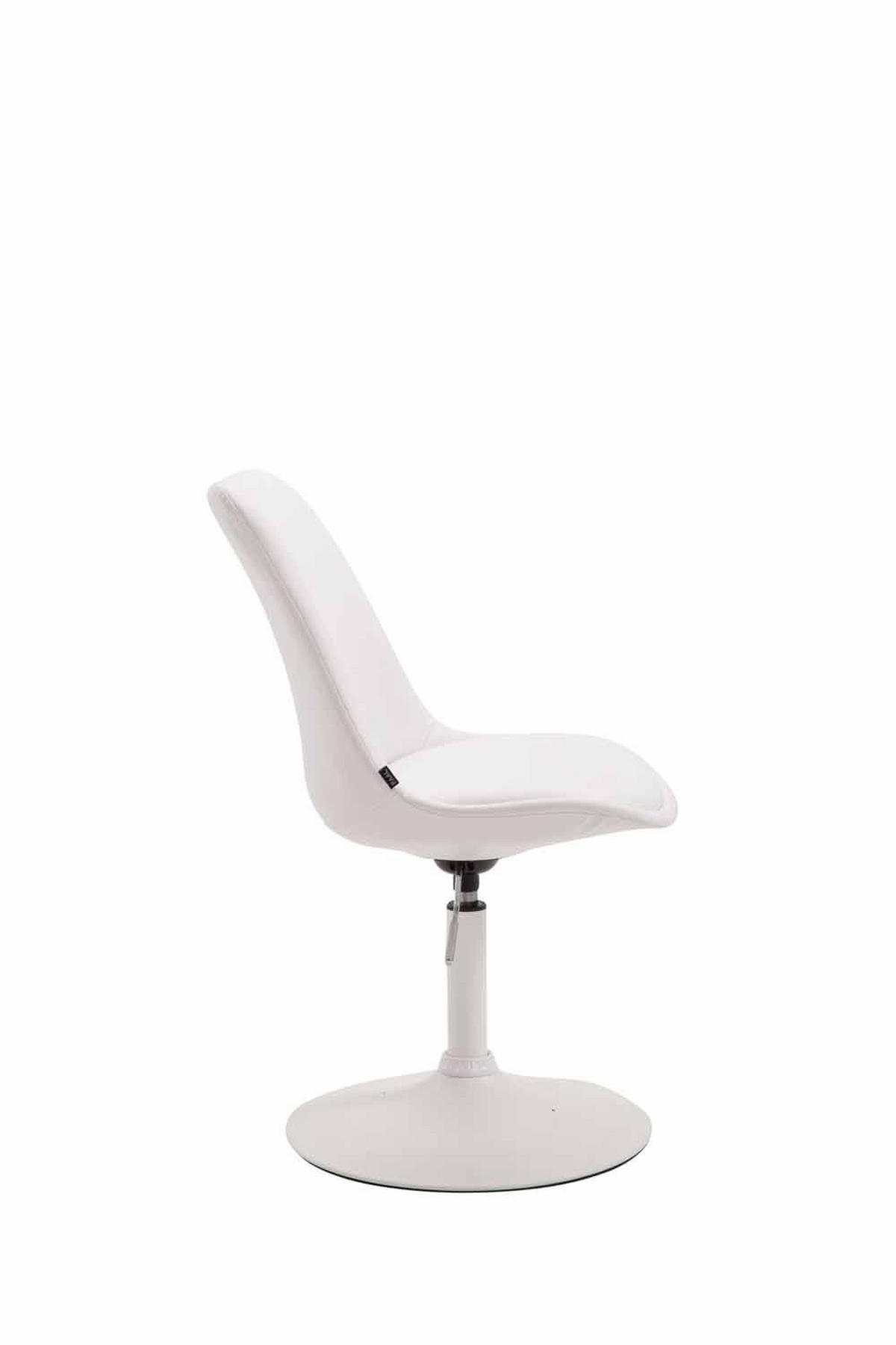 DREHSTUHL Lederlook weiß - Weiß, Textil/Metall (48/76/57cm) - CLP