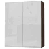HÄNGESCHRANK Florence W4/80 Lava / RAL 9003 signalweiß HG 80 / 32,5 / 96cm - Dunkelgrau/Weiß Hochglanz, Holz/Holzwerkstoff (80/96/32.5cm) - Feldmann-Wohnen