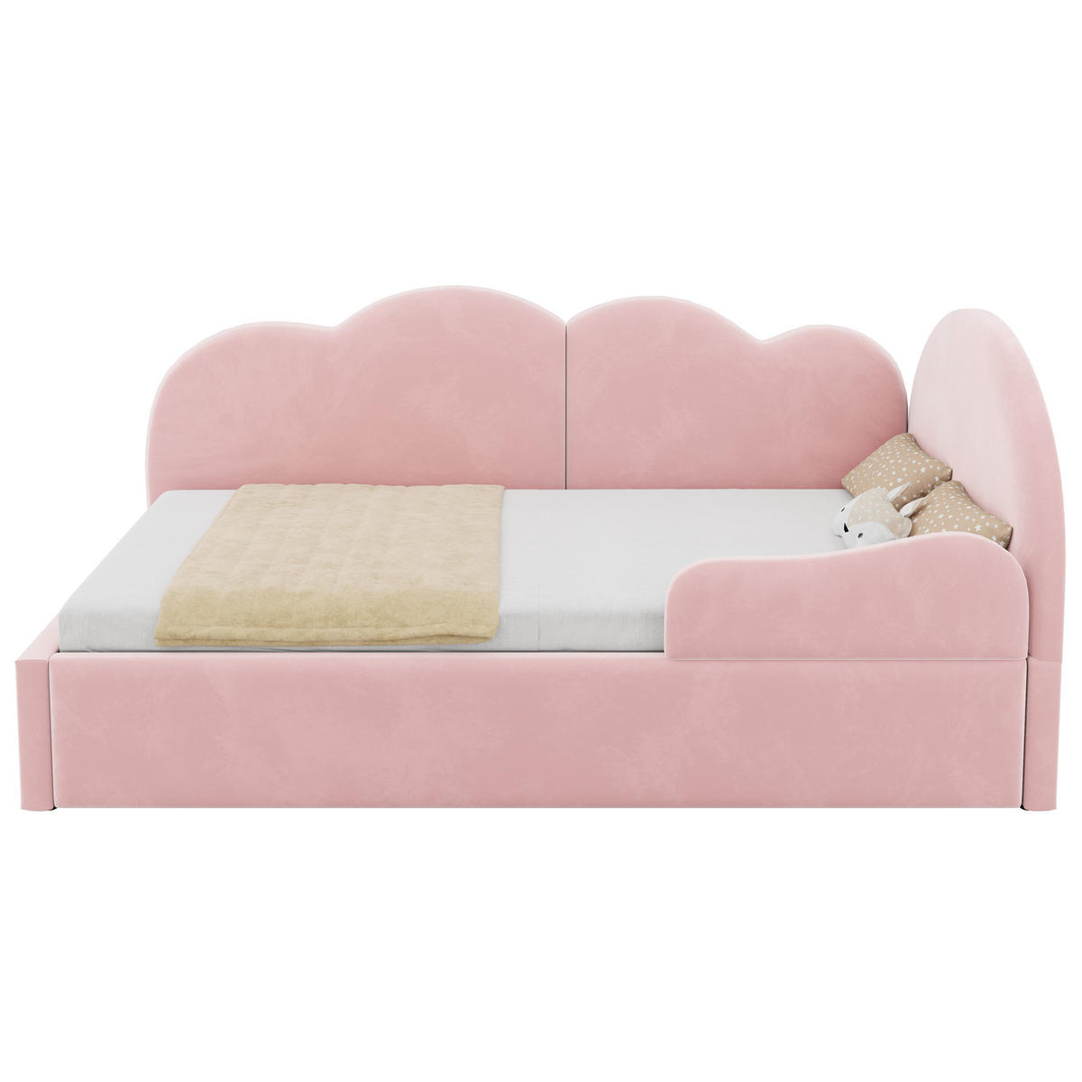 POLSTERBETT 90/200 + 90/190 cm Rosa - Pink, Textil