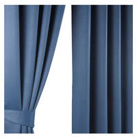 VERDUNKELUNGSVORHÄNGE Fischgrät mit Thermo-Funktion, Ösen 117/182 cm - Dunkelblau, Textil (117/182cm) - Homescapes