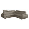 ECKSOFA Boston Maxi - Chromfarben/Hellbraun, Holz/Textil (260/260cm) - MIRJAN24