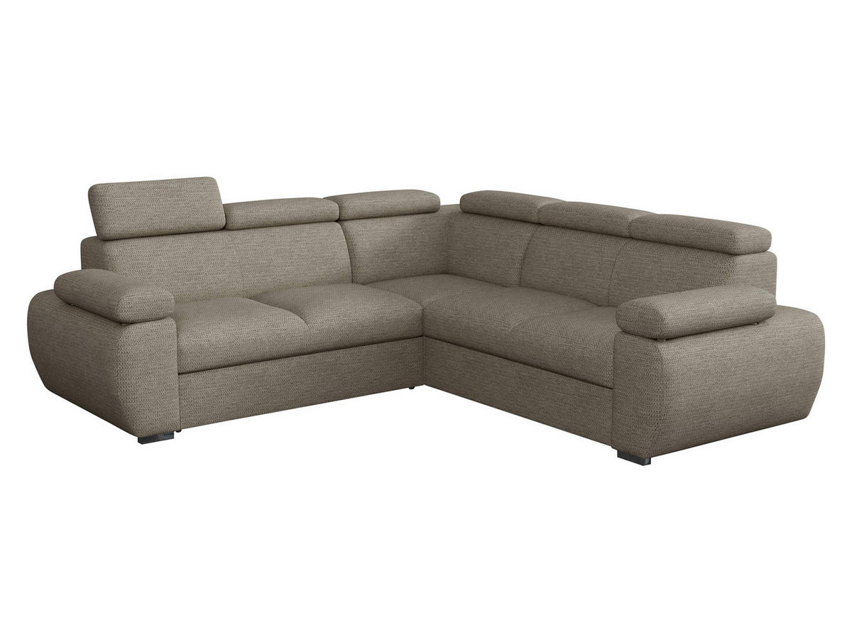 ECKSOFA Boston Maxi - Chromfarben/Hellbraun, Holz/Textil (260/260cm) - MIRJAN24