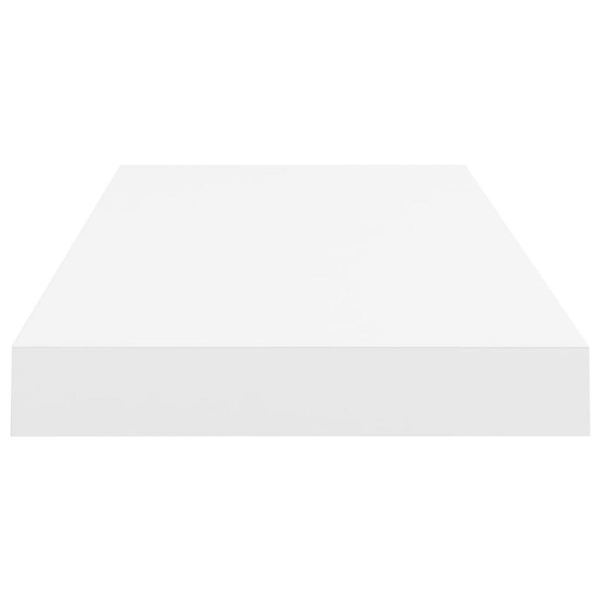 WANDBOARDSET 2-tlg. 60/23,5/3,8 cm aus MDF Weiß Max. Belastbarkeit 7 KG - Weiß, Holzwerkstoff (60/3.8/23.5cm) - vidaXL