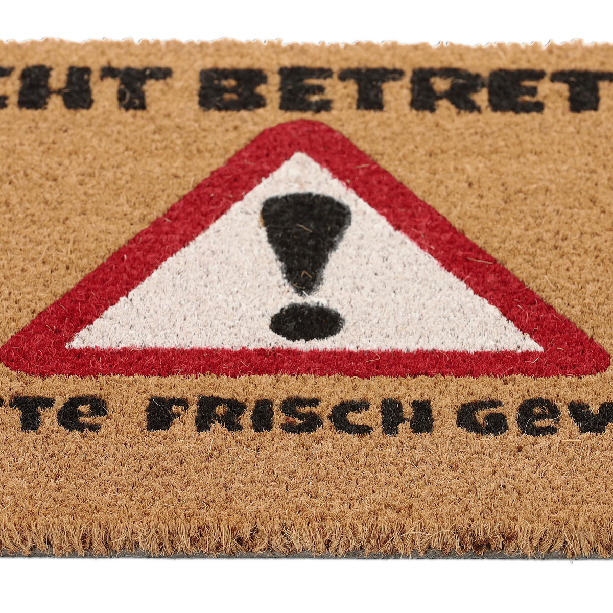 FUßMATTE - Hellbraun, Kunststoff/Textil (60/40cm) - Relaxdays