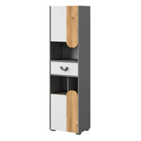 DREHTÜRENSCHRANK ARCADA 50/189,5/38cm 2-türig Eichefarben - Eichefarben/Weiß, Holzwerkstoff (50/189.5/38cm) - MASSENO
