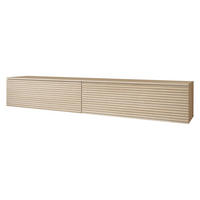 TV-LOWBOARD D180 - Silberfarben/Naturfarben, Holzwerkstoff/Kunststoff (180/30/33cm) - MIRJAN24