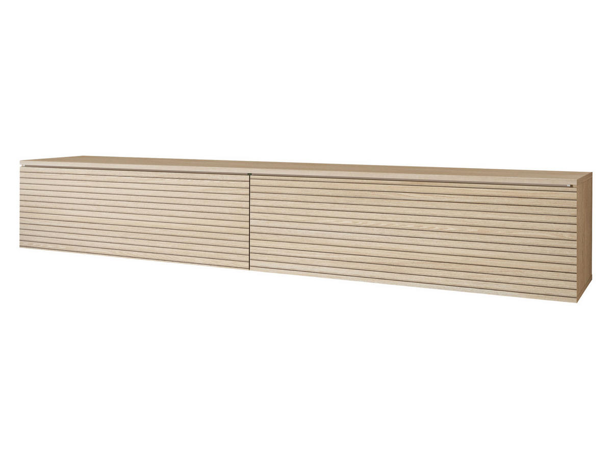 TV-LOWBOARD D180 - Silberfarben/Naturfarben, Holzwerkstoff/Kunststoff (180/30/33cm) - MIRJAN24