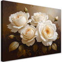 LEINWANDBILD Blumen 120x80cm - Braun, Textil (120/80cm) - Feeby