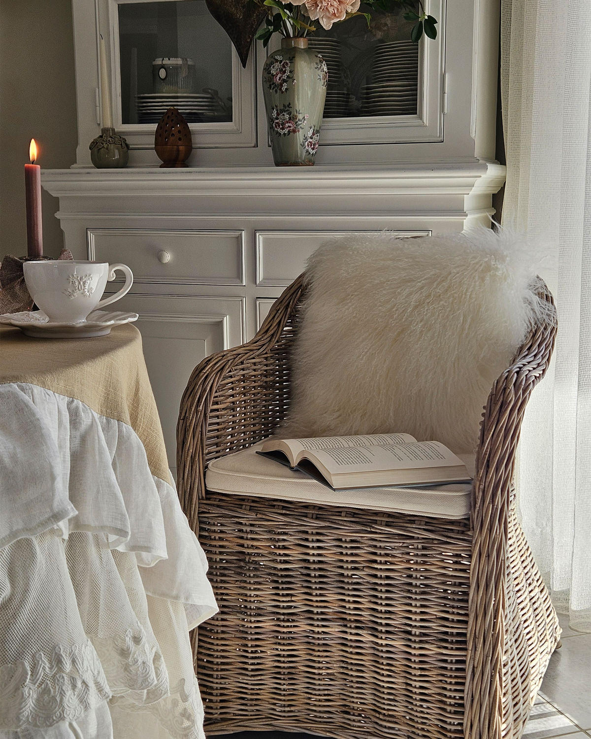 FOTOLIU DE GRĂDINĂ set de 2 bej Susua II - bej/culoare naturală, materiale naturale (56/87/68cm) - Beliani