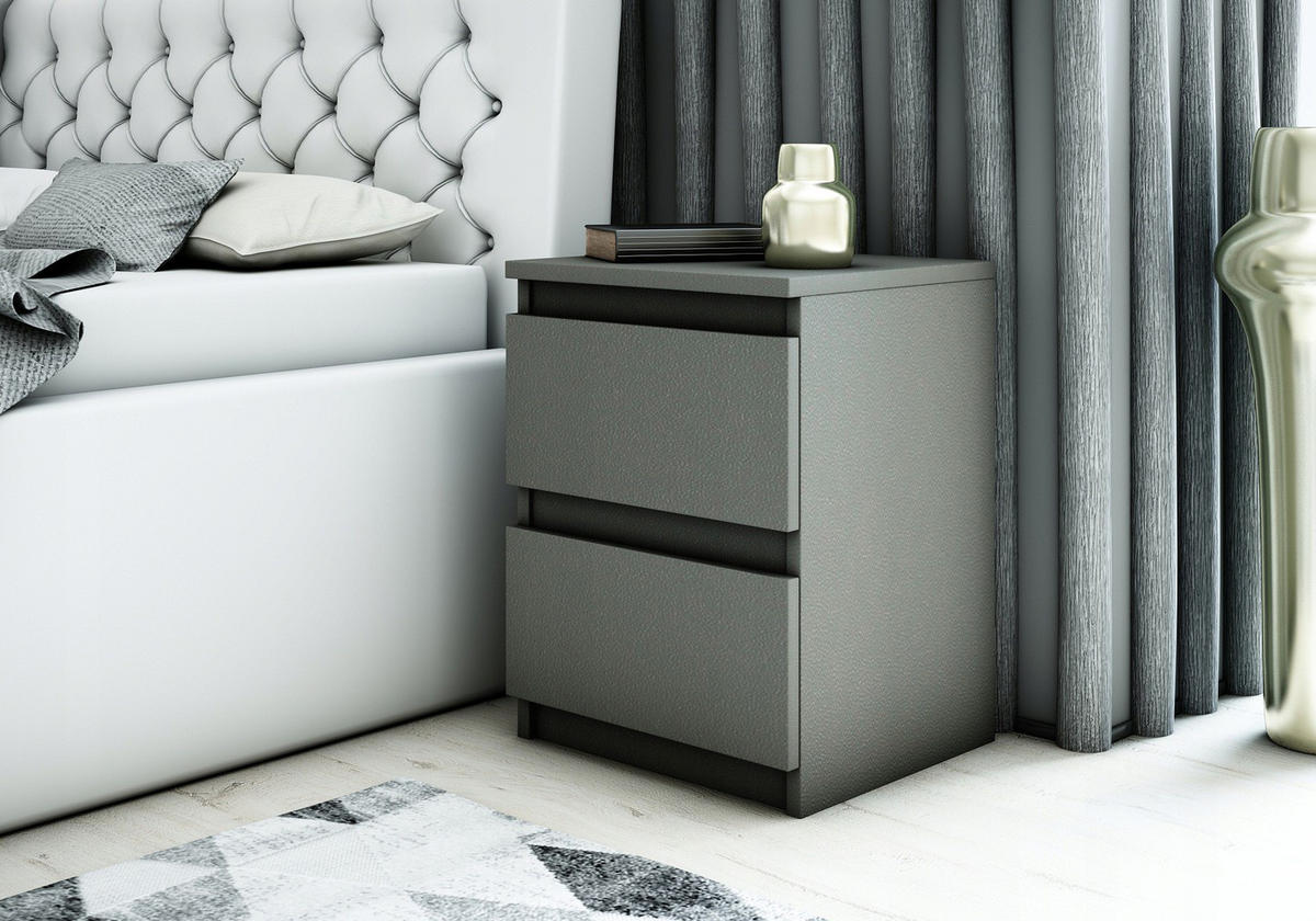 NACHTTISCH bella2 grau matt - Grau, Holzwerkstoff (30/40/30cm) - roe furniture