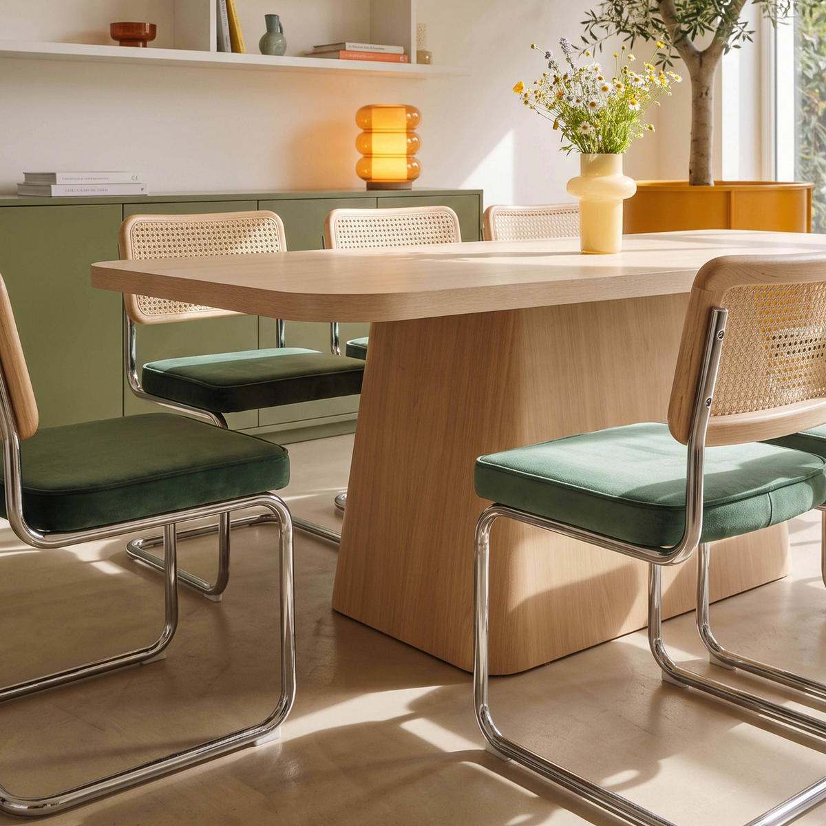 ESSTISCH, helles Holzeffekt - Beige, Holz (90/180/75cm) - Oviala