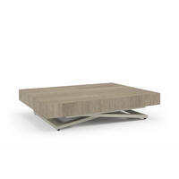 COUCHTISCH SANNA U - Kaschmir/Beige, Holzwerkstoff/Metall (80/120/27cm) - Meblini