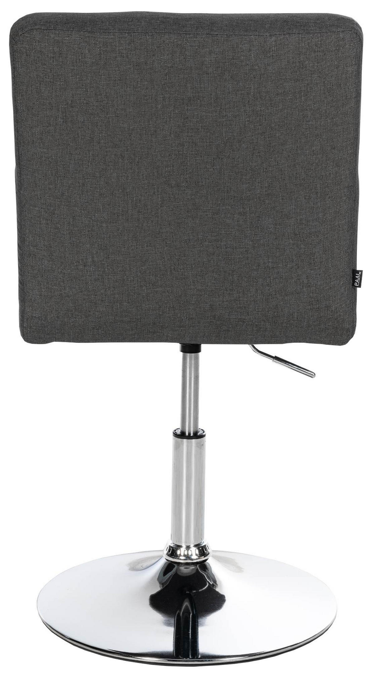 DREHSTUHL 2er Set Stoff dunkelgrau - Chromfarben/Dunkelgrau, Textil/Metall (44/81/60cm) - CLP
