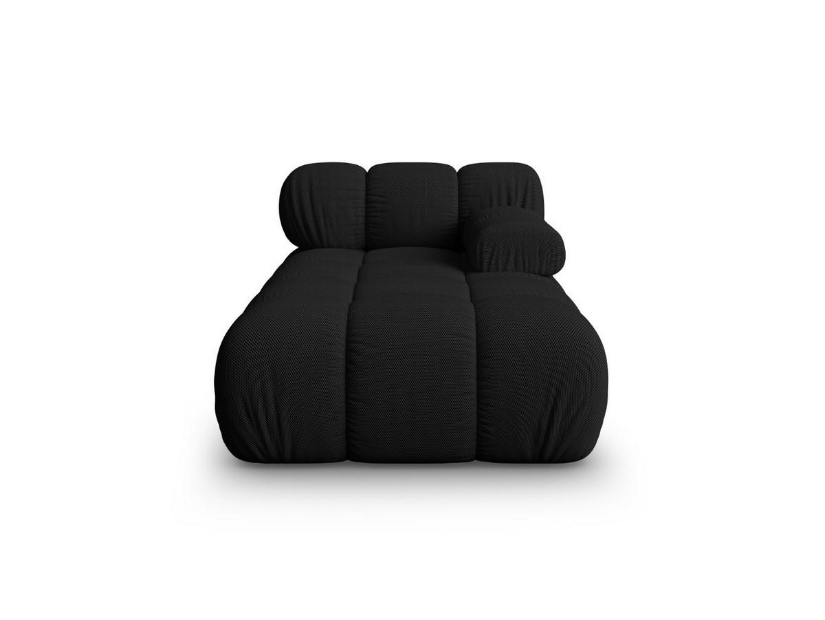 CHAISELONGUE rechts Bellis aus 3D-Stoff schwarz - Schwarz, Textil (94/70/155cm) - Micadoni