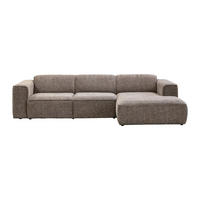 SOFA - 5 Personen - stoff - taupe Tejami - Taupe, Kunststoff/Textil (322/78/160cm) - Vente-Unique