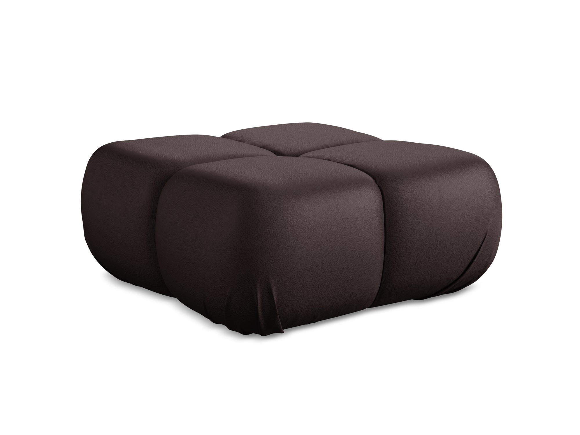 POUF Kunstleder Violett - Blau/Pflaume, Leder/Kunststoff (95/41/95cm) - Makamii