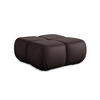 POUF Kunstleder Violett - Blau/Pflaume, Leder/Kunststoff (95/41/95cm) - Makamii