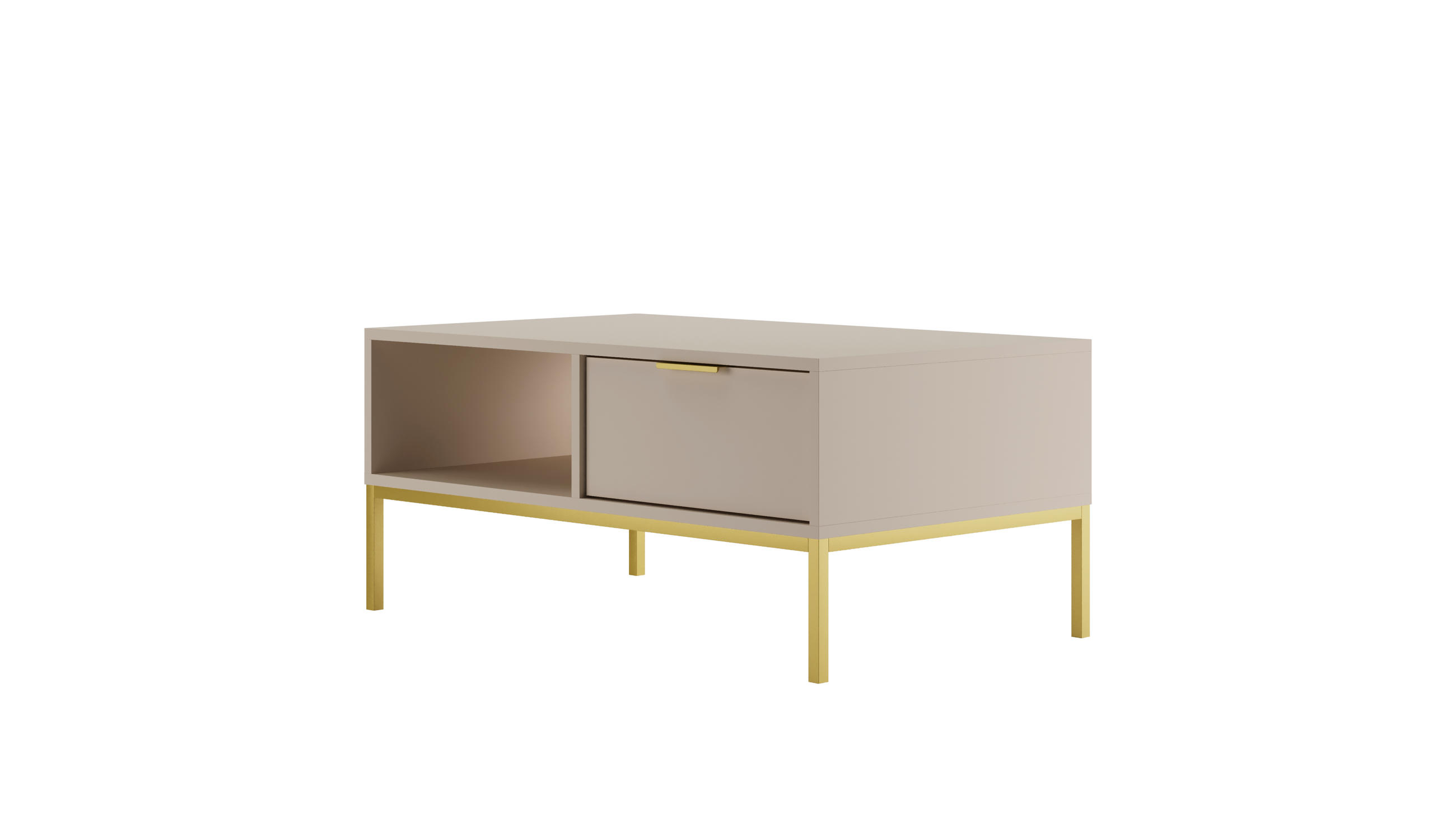 COUCHTISCH Austin II 60/45,4/100 cm - Beige/Goldfarben, Holzwerkstoff (100/60/45cm) - Kocot Kids