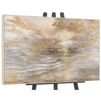 GEMÄLDE Meeresleuchten Schattenfugenrahmen Beige 140x100 cm - Beige, Holz (140/100cm) - YS-art gallery