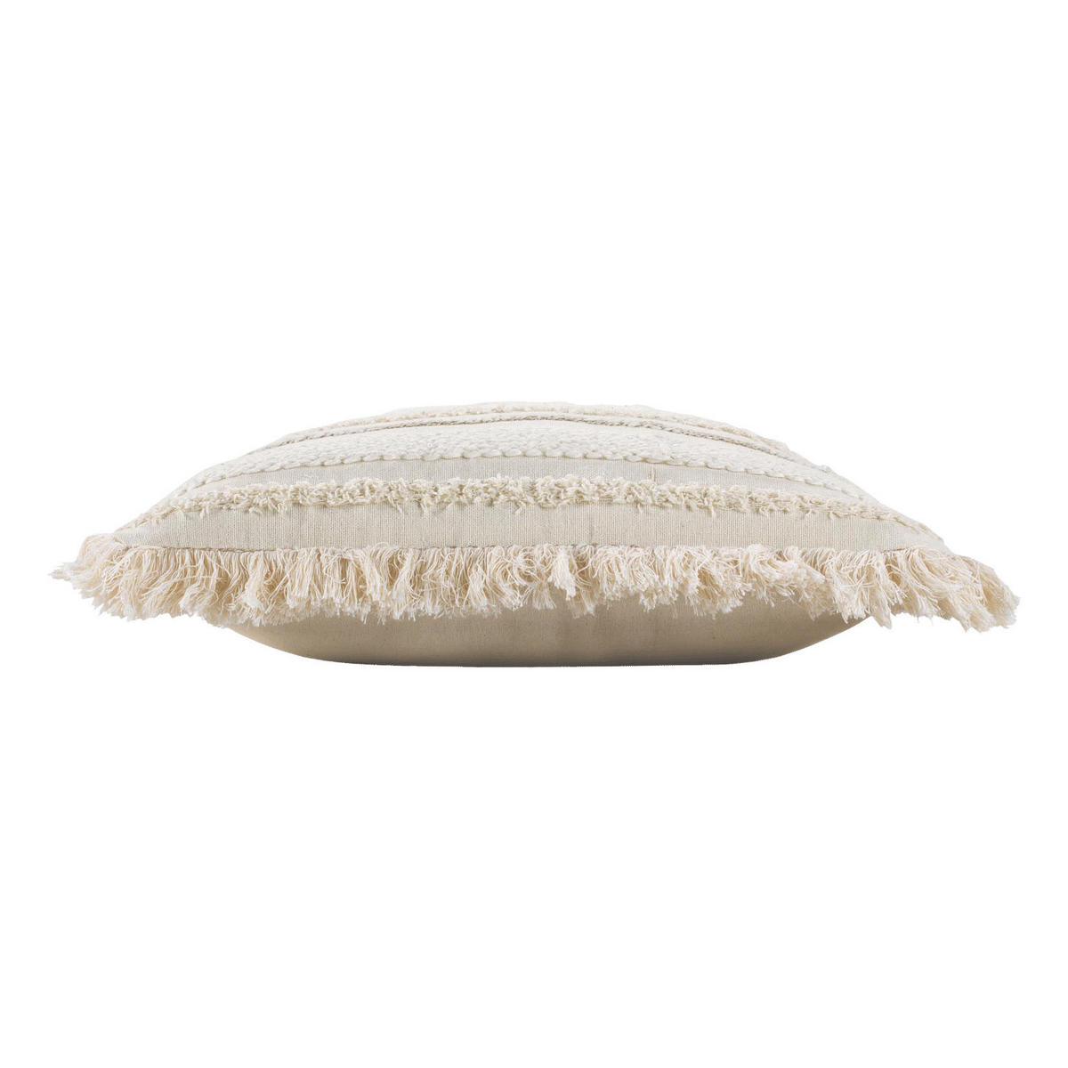 DEKOKISSEN mit Fransen Atlas Natural 40/40/15 cm - Beige, Naturmaterialen (40/40cm) - Douceur d´intérieur