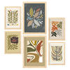 POSTER Set Mit 6 Pflanze im ethnischen Stil Größe A3 & A4 Rahmen aus hellem Holz - Beige, Papier (29.7/1cm) - Nacnic