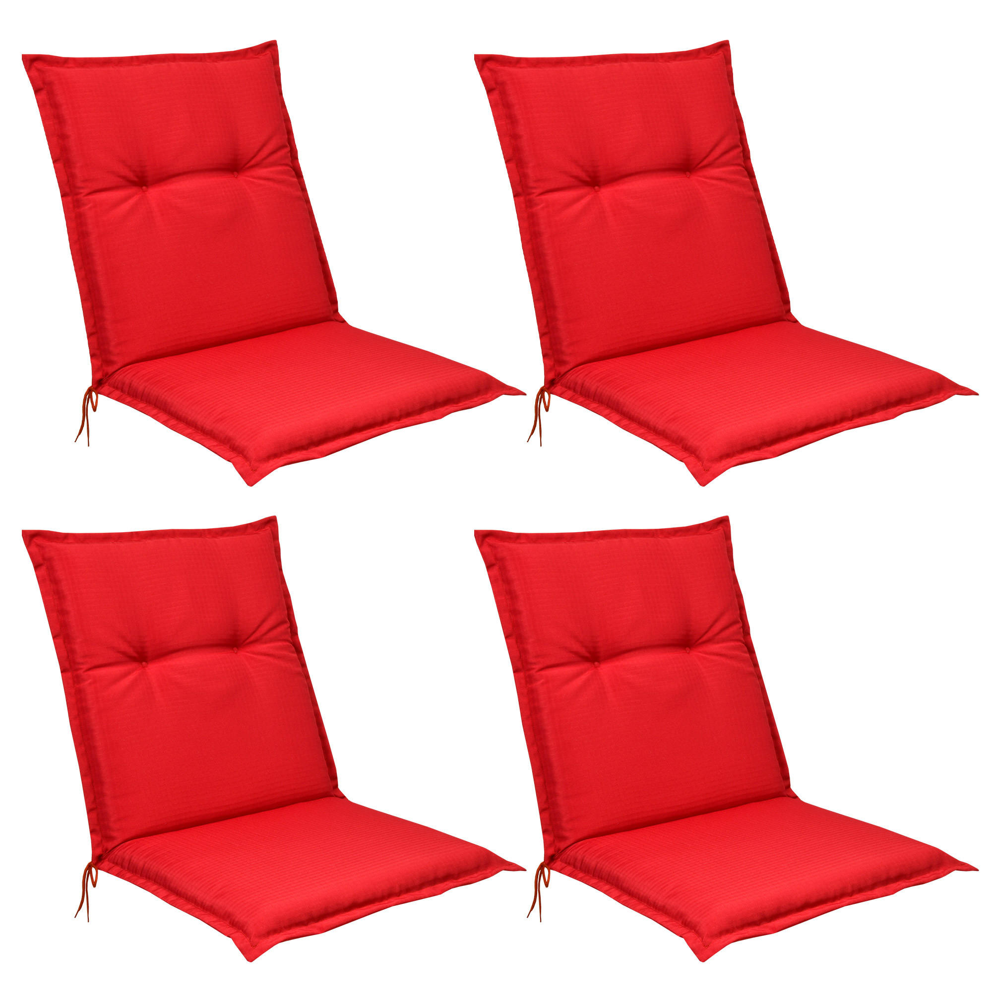 Beautissu Niederlehnerauflage Rot 50x6x100 cm