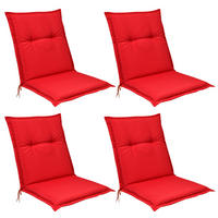 NIEDERLEHNERAUFLAGE Flair NL 100/50/8cm Rot (4tlg) - Rot, Textil (50/6/100cm) - Beautissu 